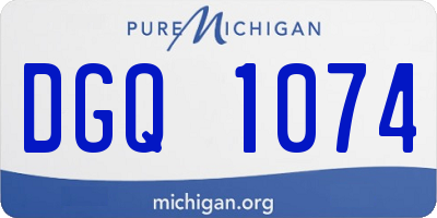 MI license plate DGQ1074