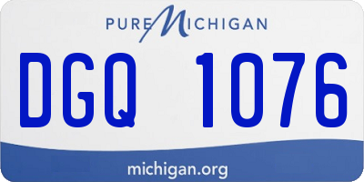 MI license plate DGQ1076