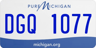MI license plate DGQ1077