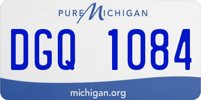 MI license plate DGQ1084