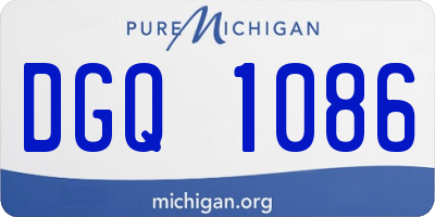 MI license plate DGQ1086