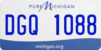MI license plate DGQ1088