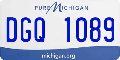 MI license plate DGQ1089