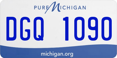 MI license plate DGQ1090