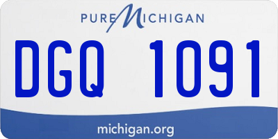 MI license plate DGQ1091