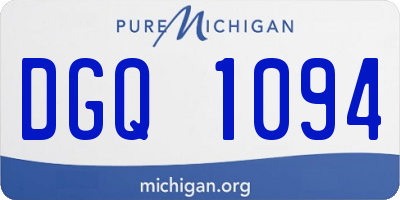 MI license plate DGQ1094