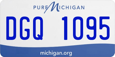 MI license plate DGQ1095