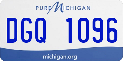 MI license plate DGQ1096