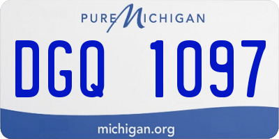 MI license plate DGQ1097