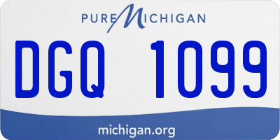 MI license plate DGQ1099