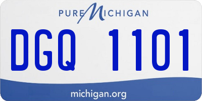 MI license plate DGQ1101