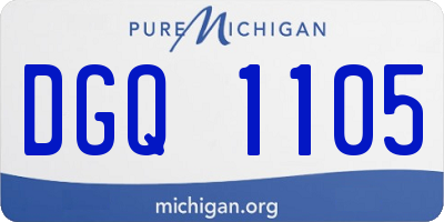 MI license plate DGQ1105
