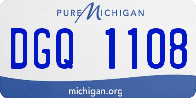 MI license plate DGQ1108