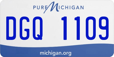 MI license plate DGQ1109