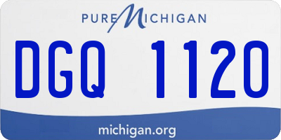 MI license plate DGQ1120