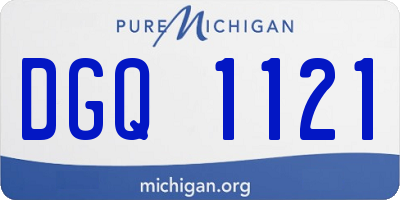 MI license plate DGQ1121