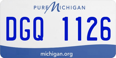 MI license plate DGQ1126