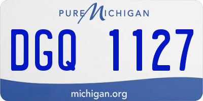 MI license plate DGQ1127