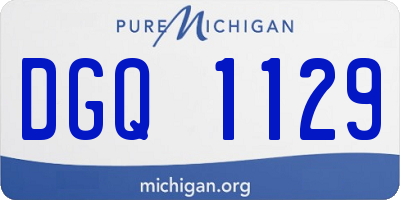 MI license plate DGQ1129