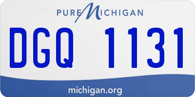 MI license plate DGQ1131