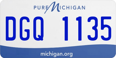 MI license plate DGQ1135