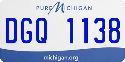 MI license plate DGQ1138