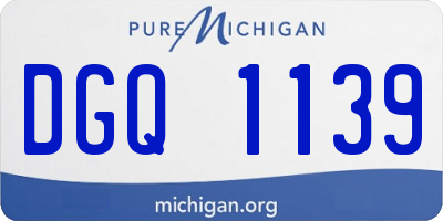 MI license plate DGQ1139