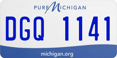 MI license plate DGQ1141