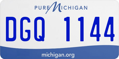 MI license plate DGQ1144