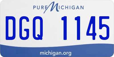 MI license plate DGQ1145