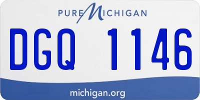 MI license plate DGQ1146
