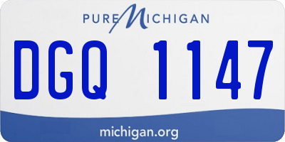 MI license plate DGQ1147