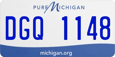 MI license plate DGQ1148