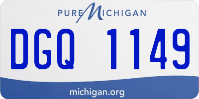 MI license plate DGQ1149