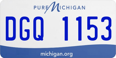 MI license plate DGQ1153