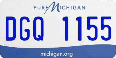MI license plate DGQ1155