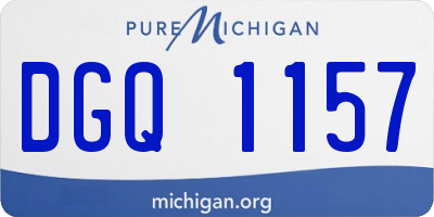 MI license plate DGQ1157