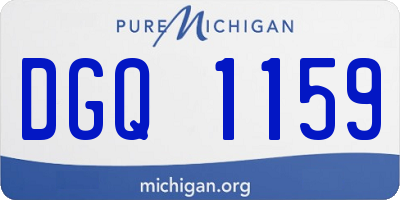MI license plate DGQ1159