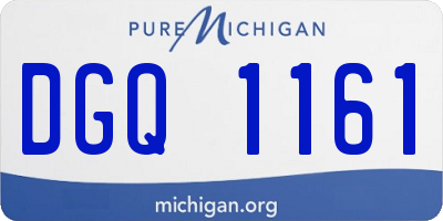 MI license plate DGQ1161