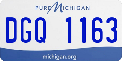 MI license plate DGQ1163