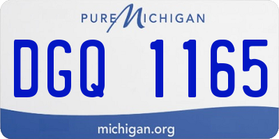MI license plate DGQ1165