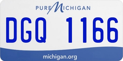 MI license plate DGQ1166