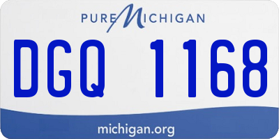 MI license plate DGQ1168