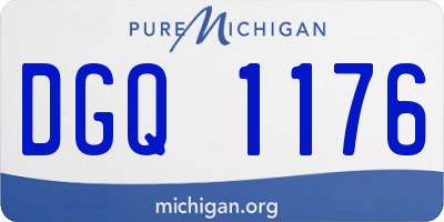 MI license plate DGQ1176