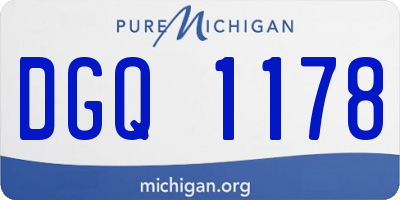 MI license plate DGQ1178