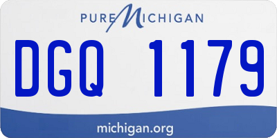 MI license plate DGQ1179