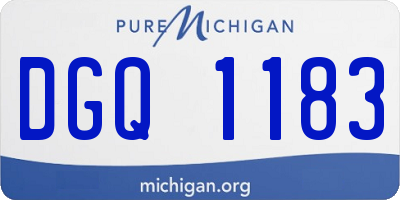 MI license plate DGQ1183
