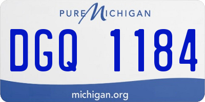 MI license plate DGQ1184