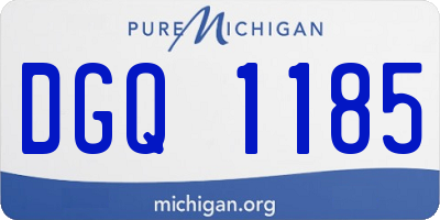 MI license plate DGQ1185