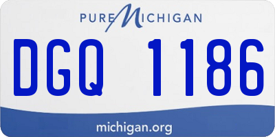 MI license plate DGQ1186